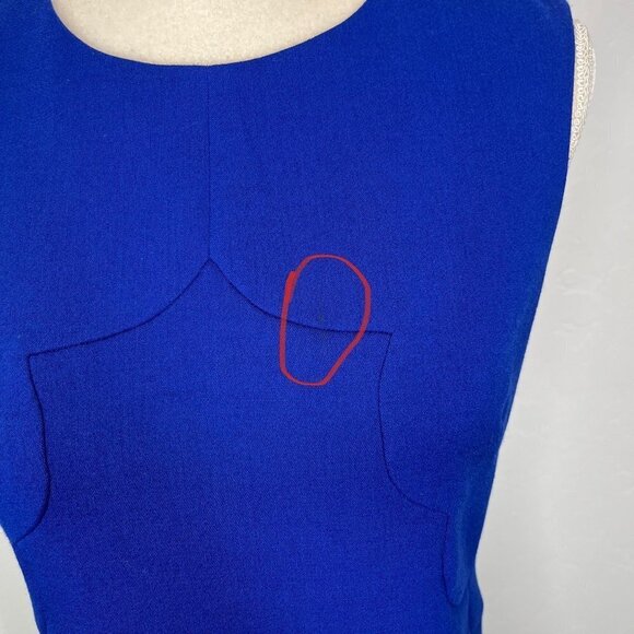 Eliza J. Sheath Career Dress Royal Blue sleeveless Size 6 Crewneck - Picture 3 of 7